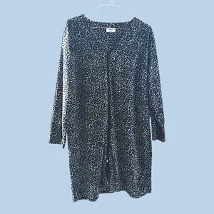 Hotel Spa Collection Women’s Lounger Size XL Leopard Print Fleece Long Sleeve